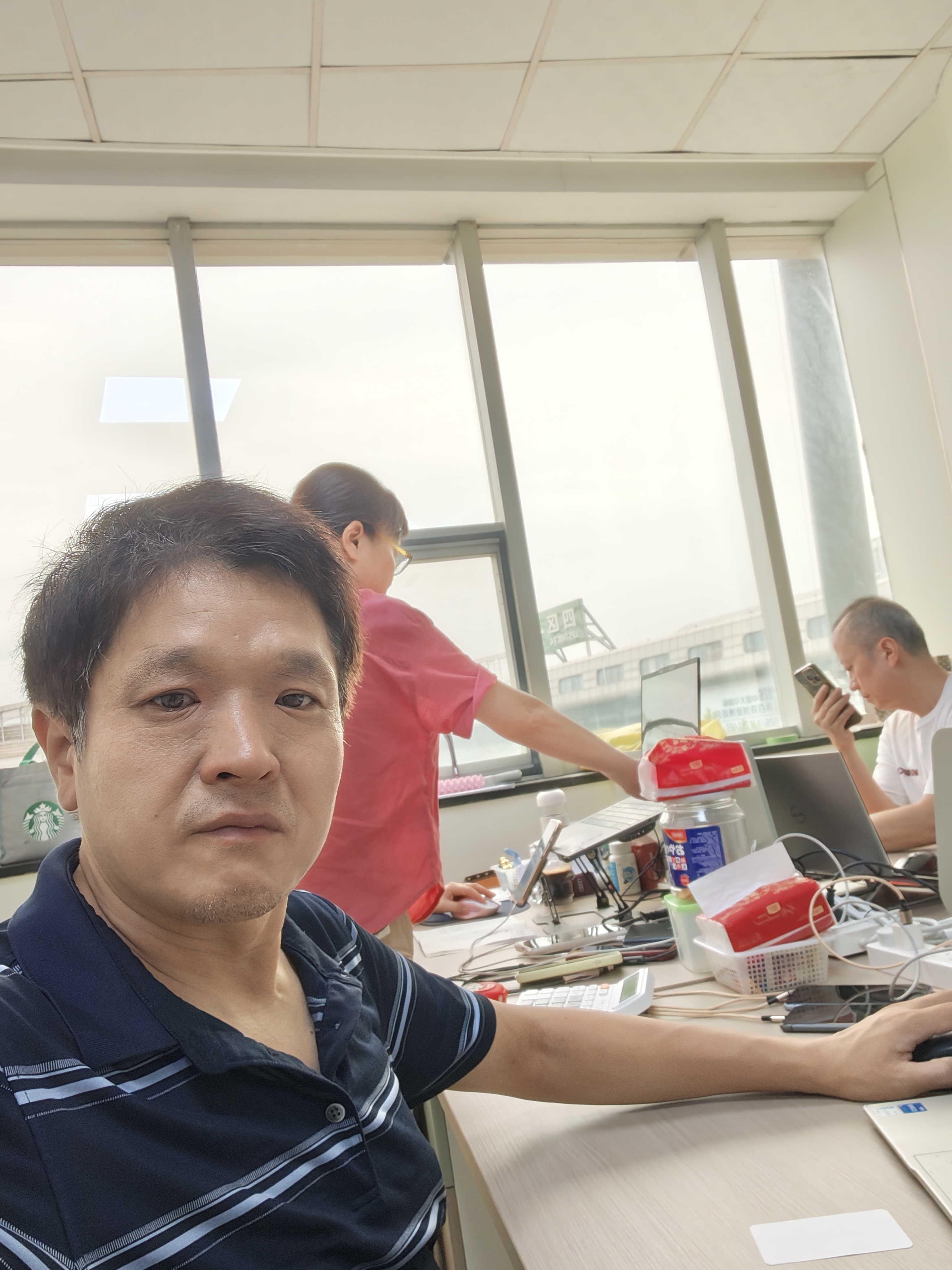 Tim, owner of Chupu, working in the Yiwu office